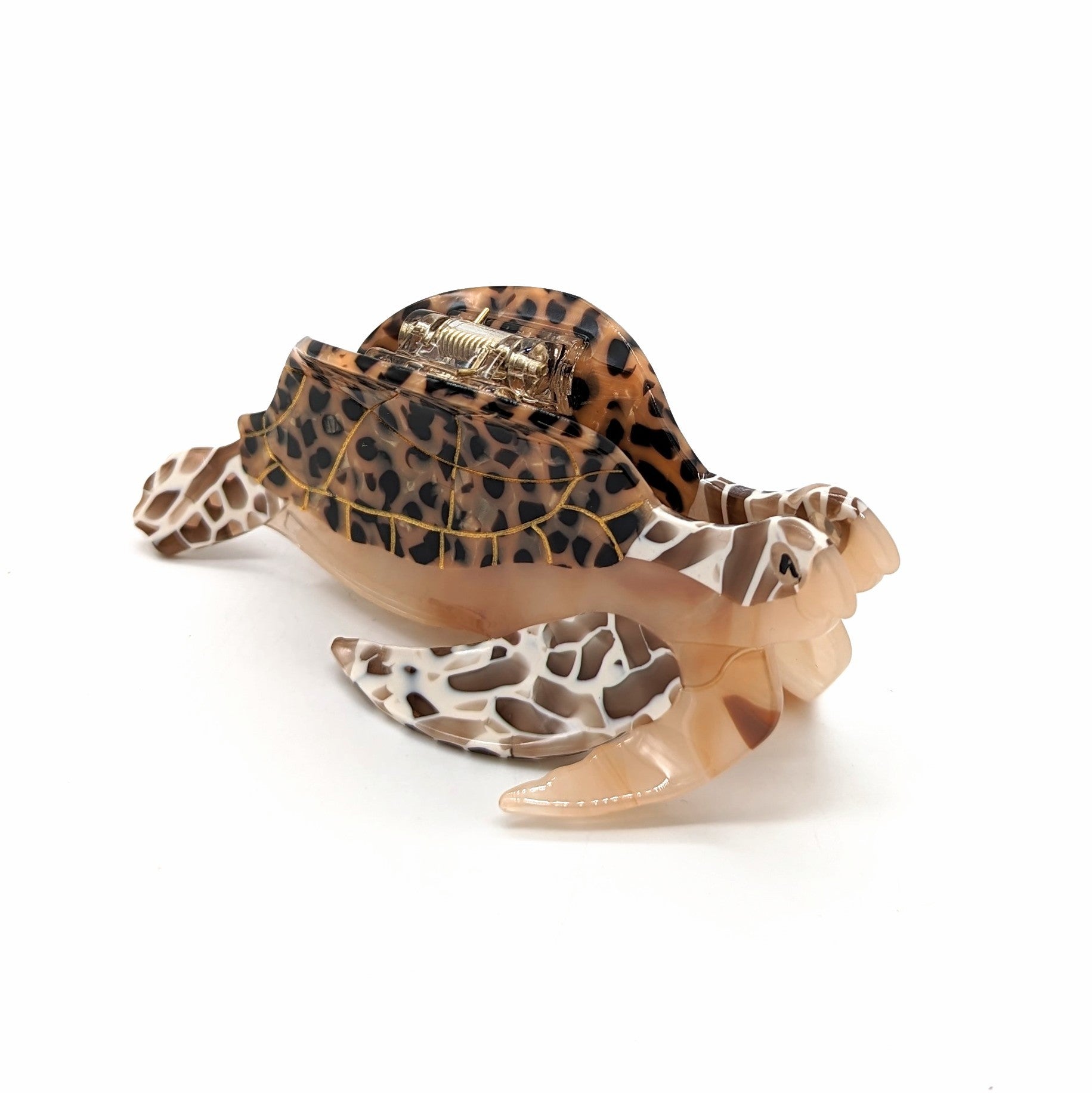 Brown Turtle Hair Clip