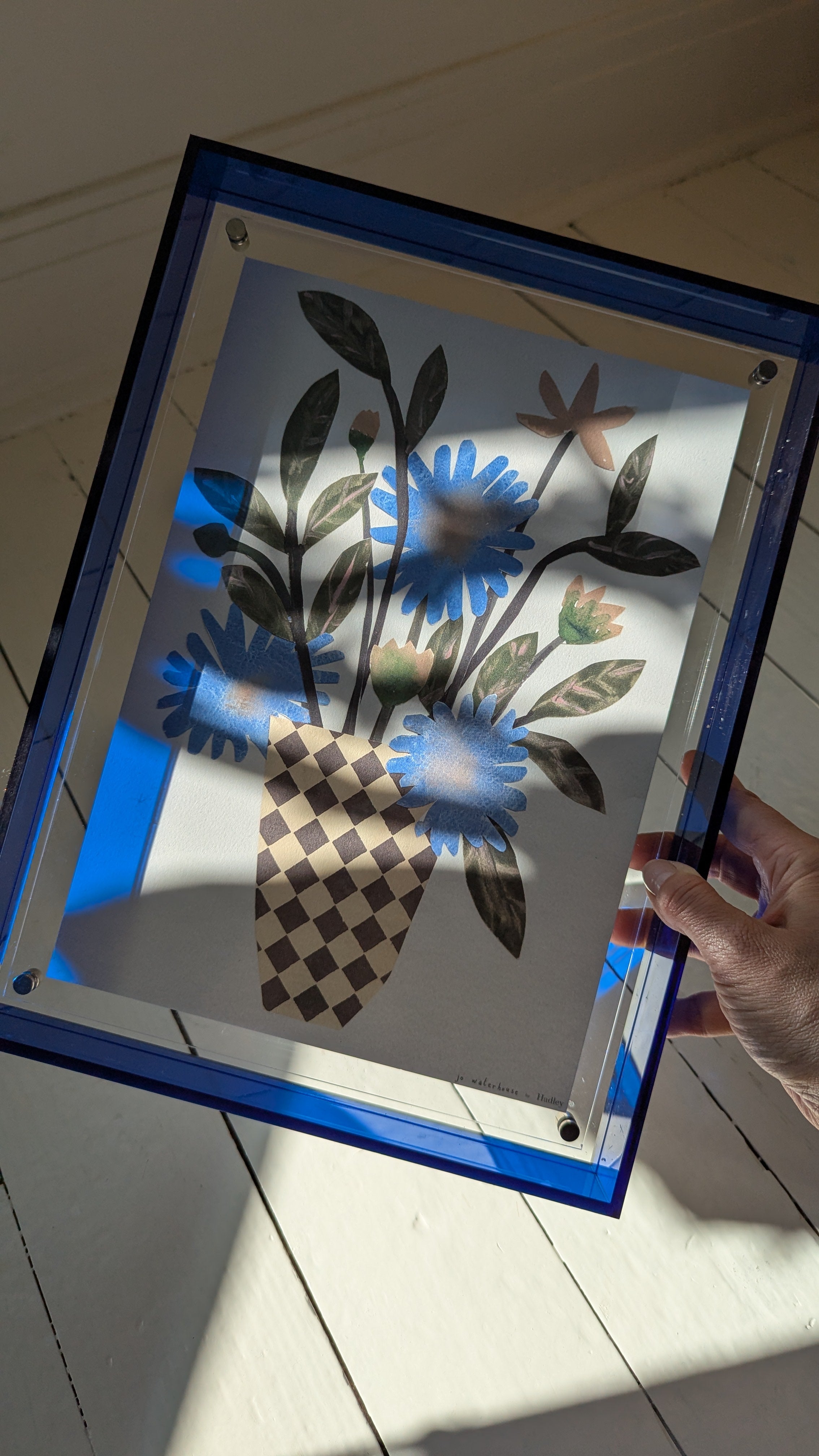 Large Blue Acrylic Frame