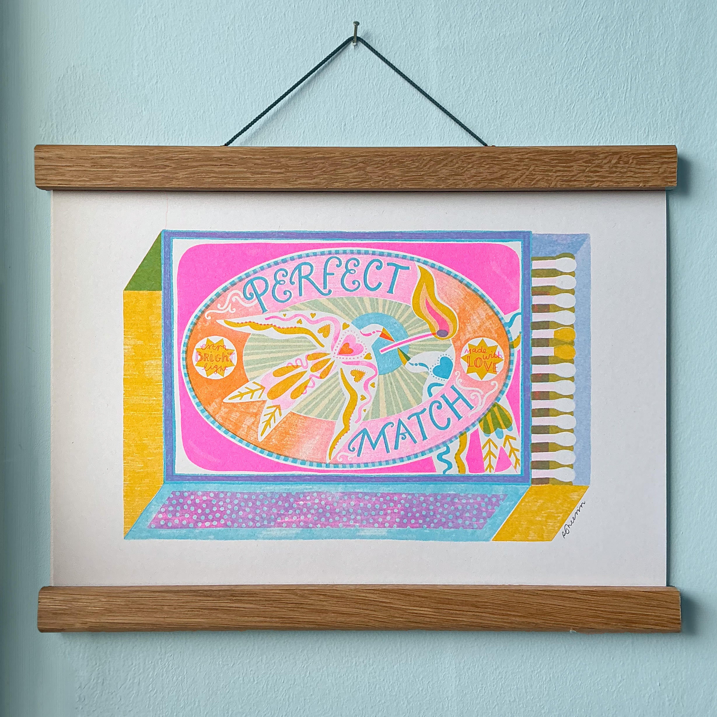 Perfect Match Risograph Print