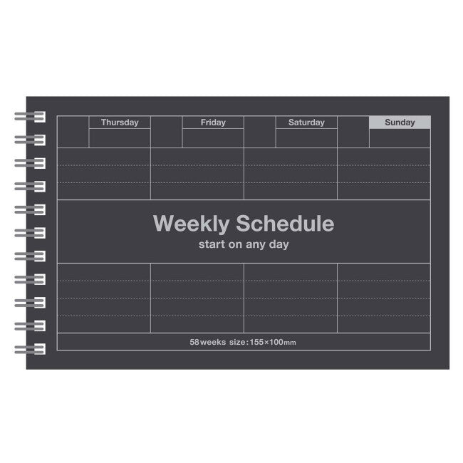 Weekly Schedule - Black