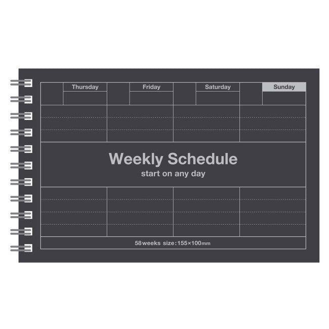 Weekly Schedule Black By Marks Inc Curiouser