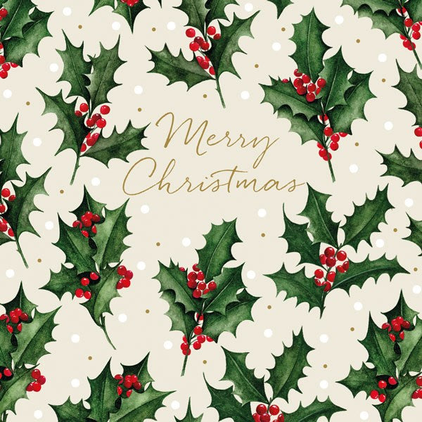 Pack of 6 Christmas Cards - Holly