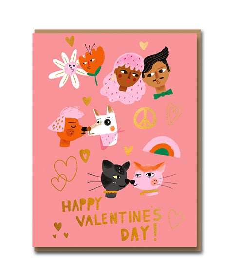Kiss Faces Valentine's Card