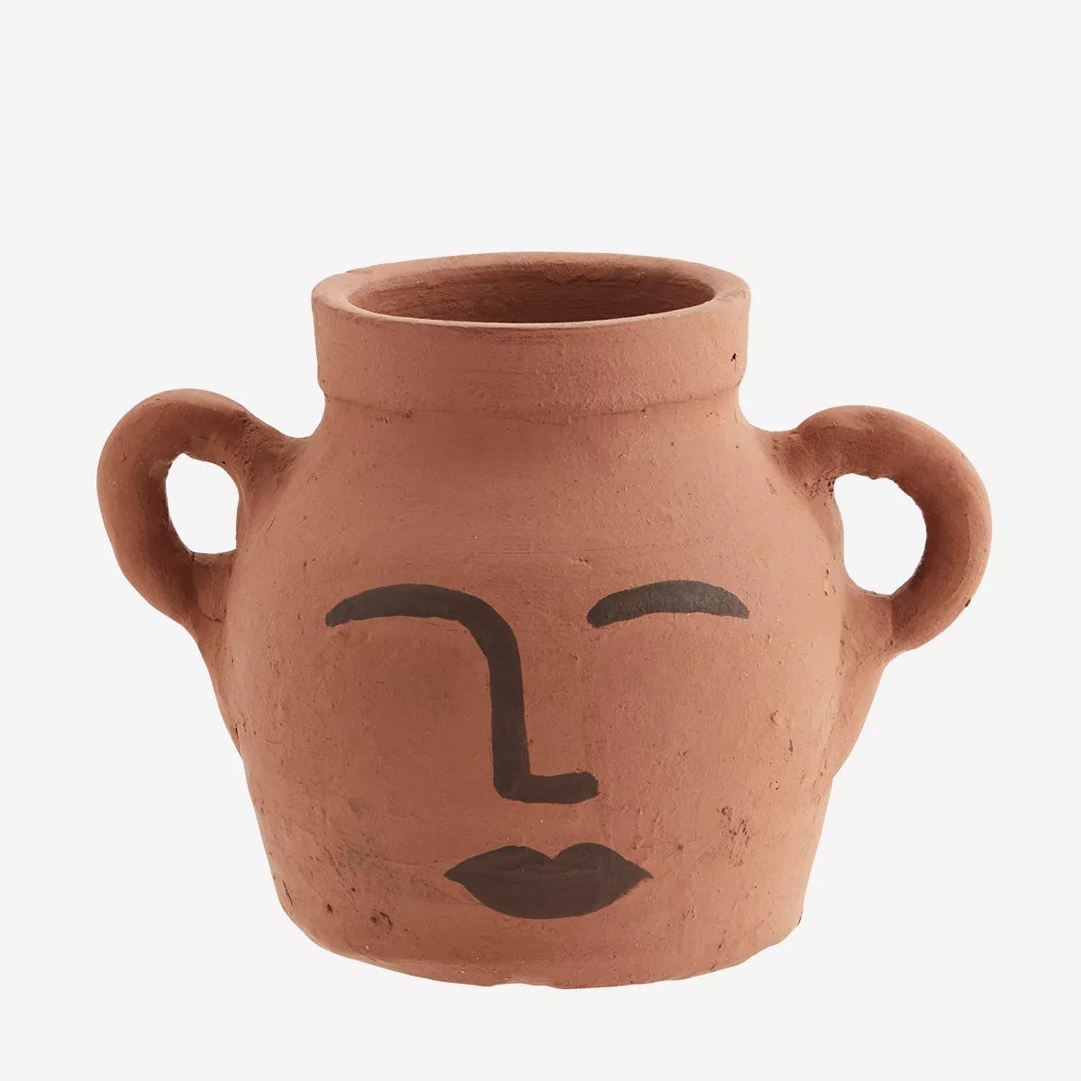 Terracotta Face Vase