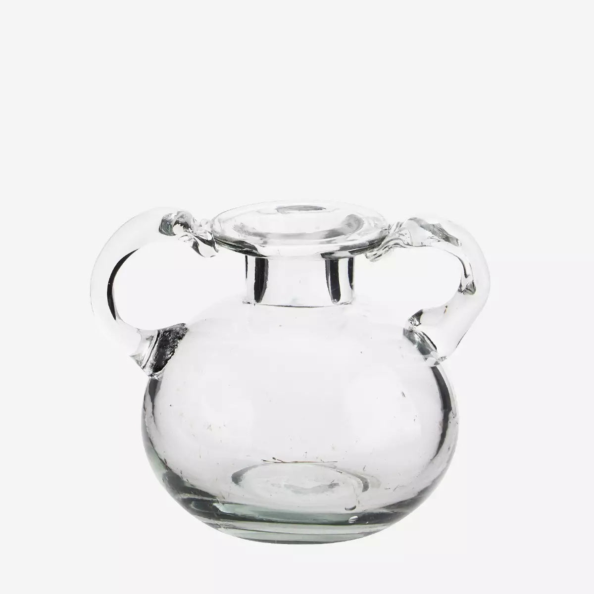 Clear Glass Bud Vase With Handles