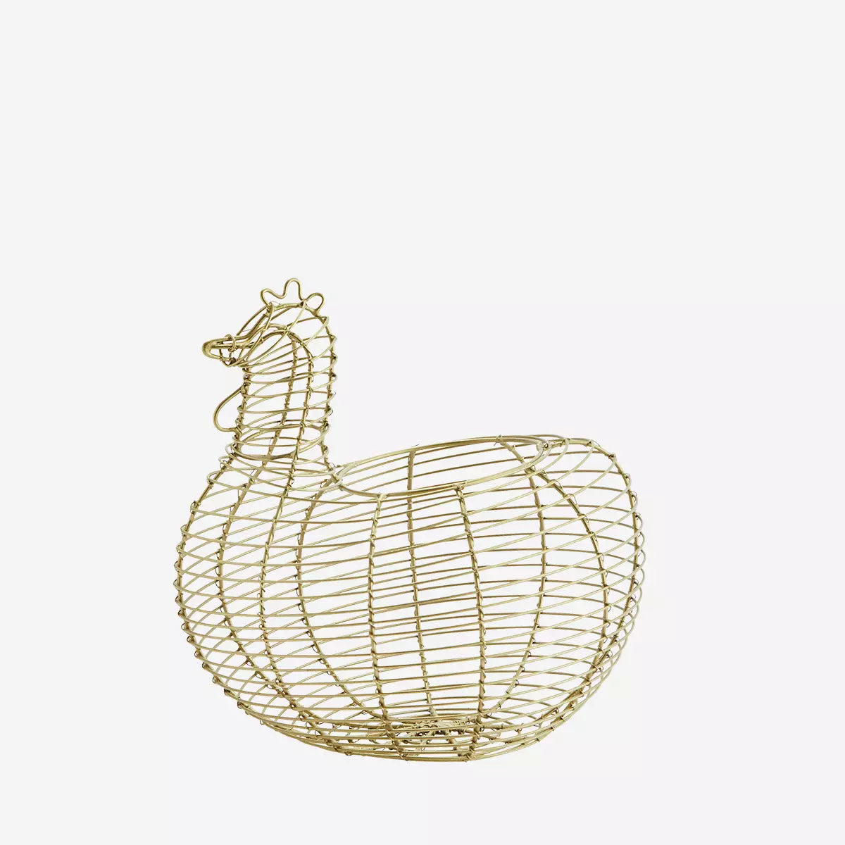 Antique Brass Wire Hen Basket