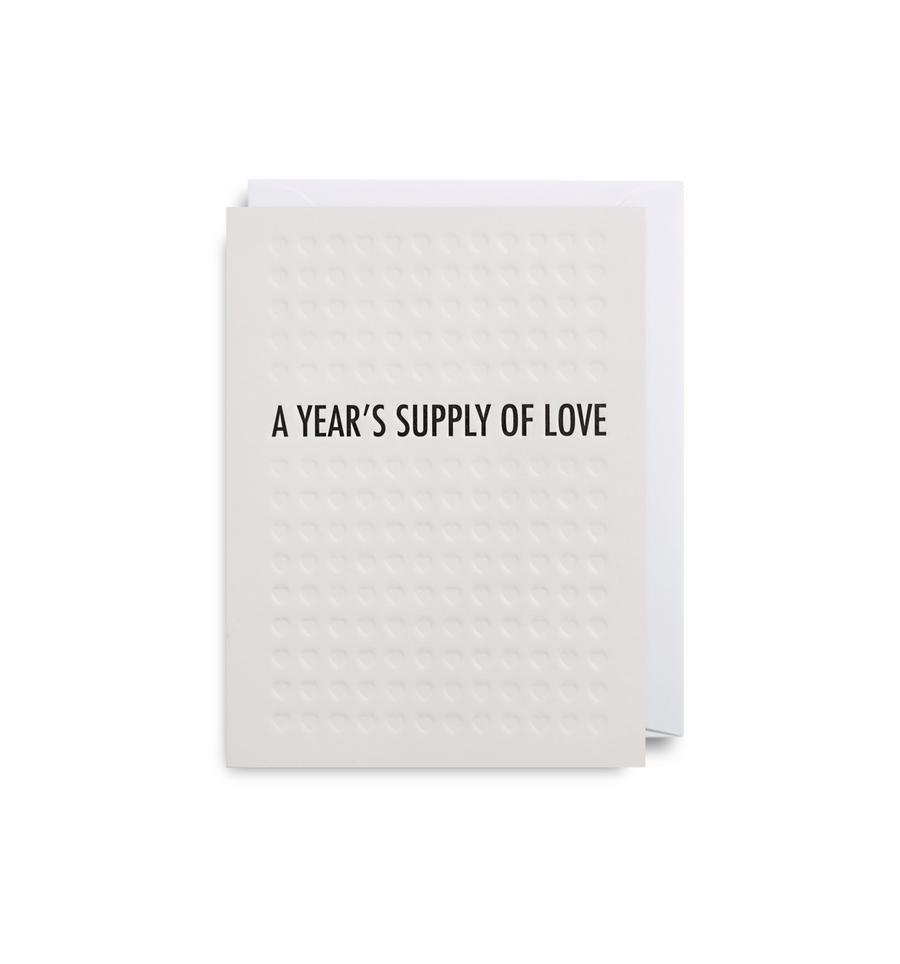 A Year's Supply Of Love Mini Card