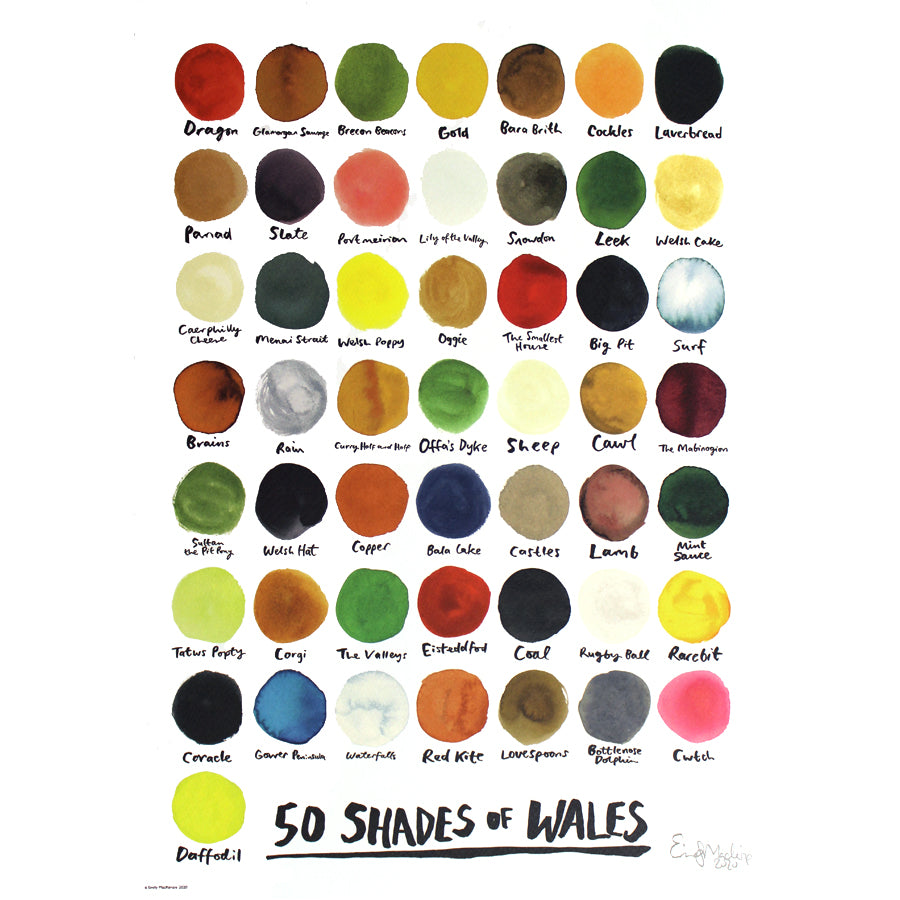 50 Shades of Wales Print