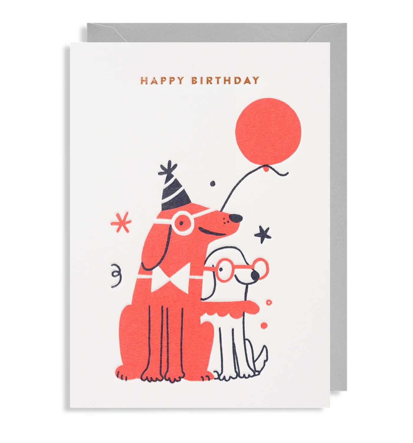 Orange Dogs Birthday Card