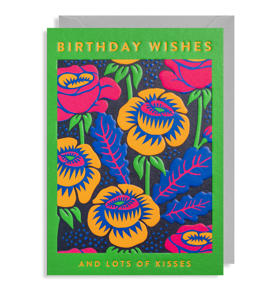 Birthday Wishes and Lots of Kisses Card