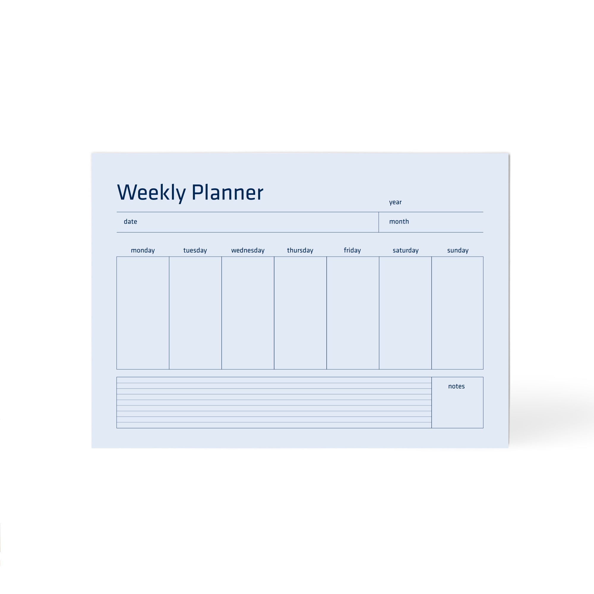 A5 Weekly Planner Pad