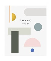 Pack Of 12 Mini Deco Thank You Cards