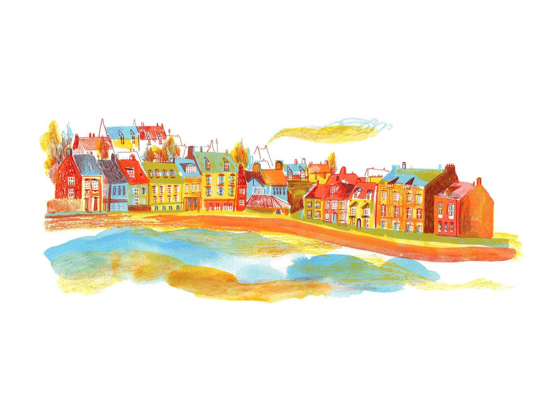 Anstruther in Autumn Print
