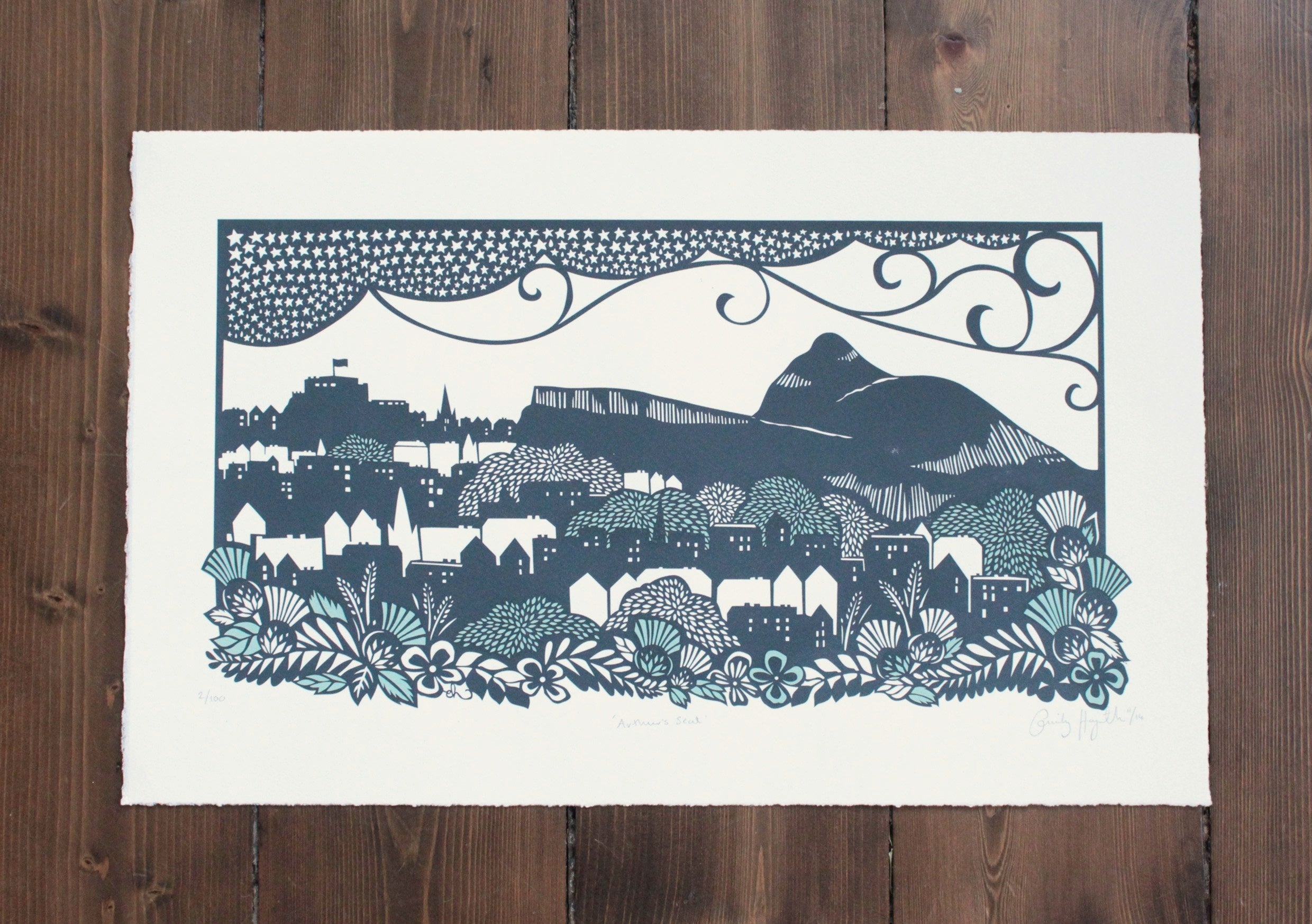 Arthur's Seat Hand Pulled Limited Edition Screen Print