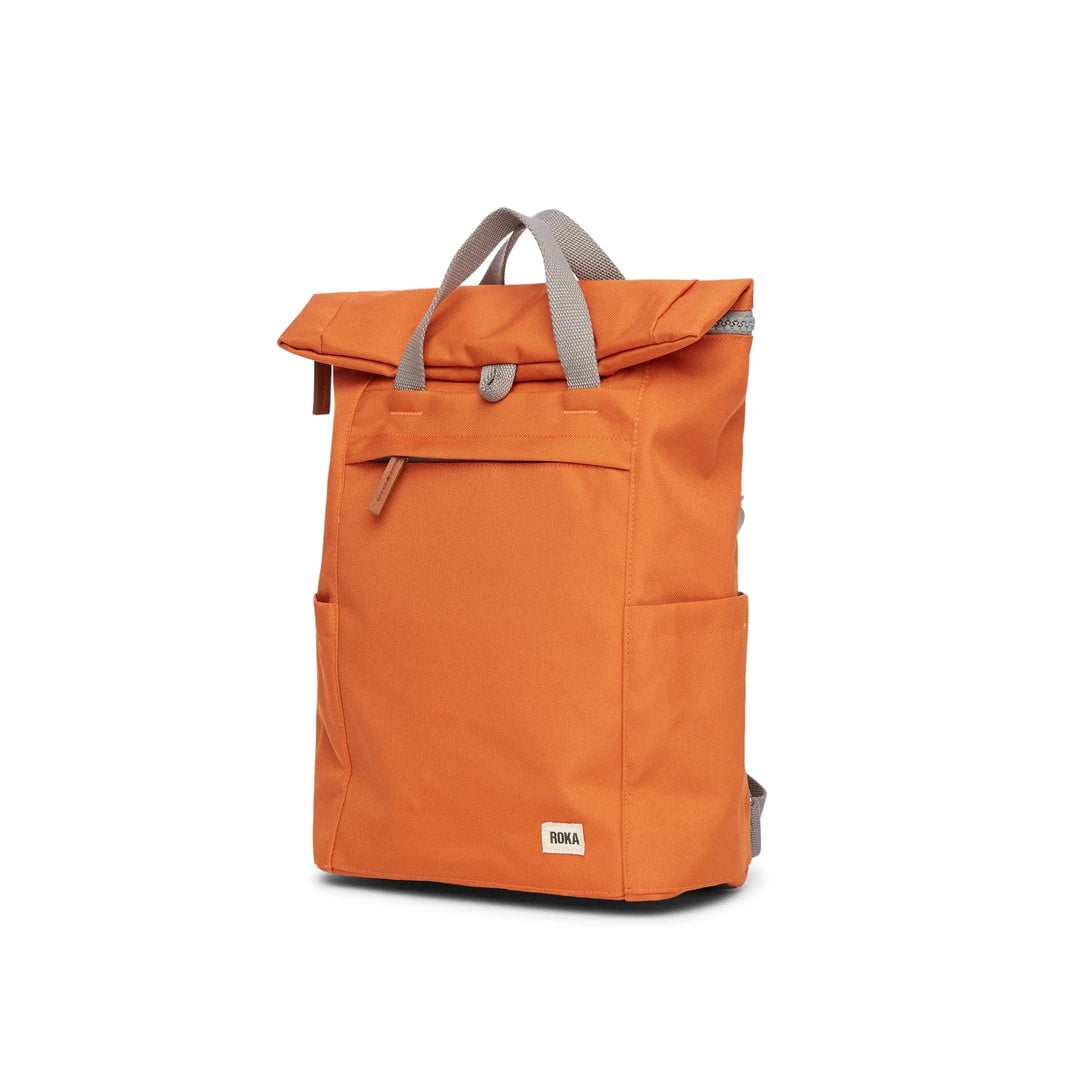 Small Atomic Orange Sustainable Backpack By Roka London | Curiouser