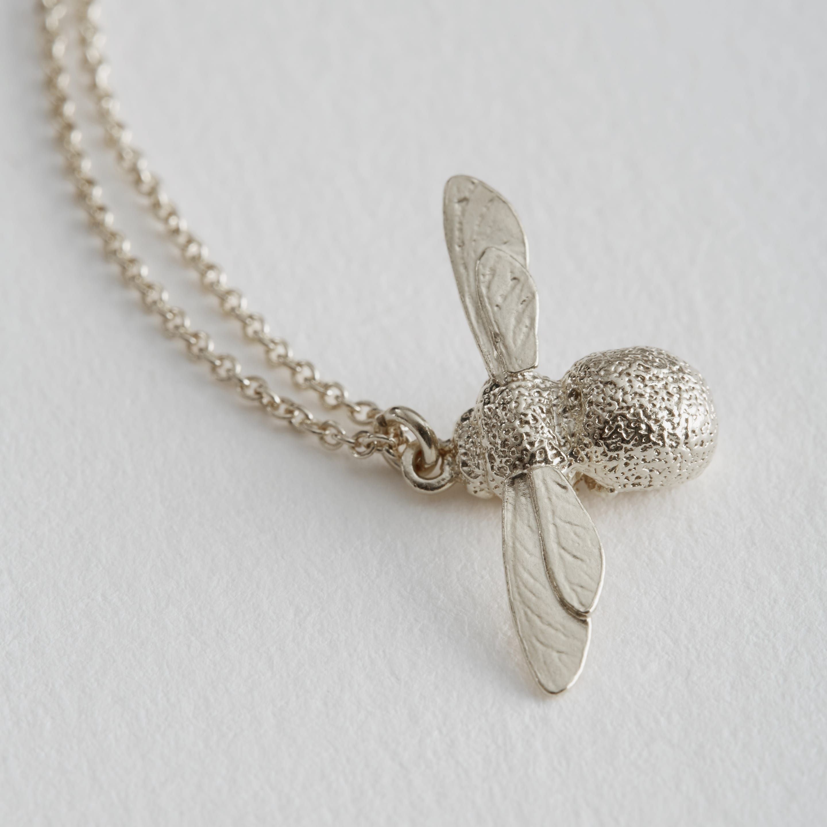 Baby Bee Necklace - Silver