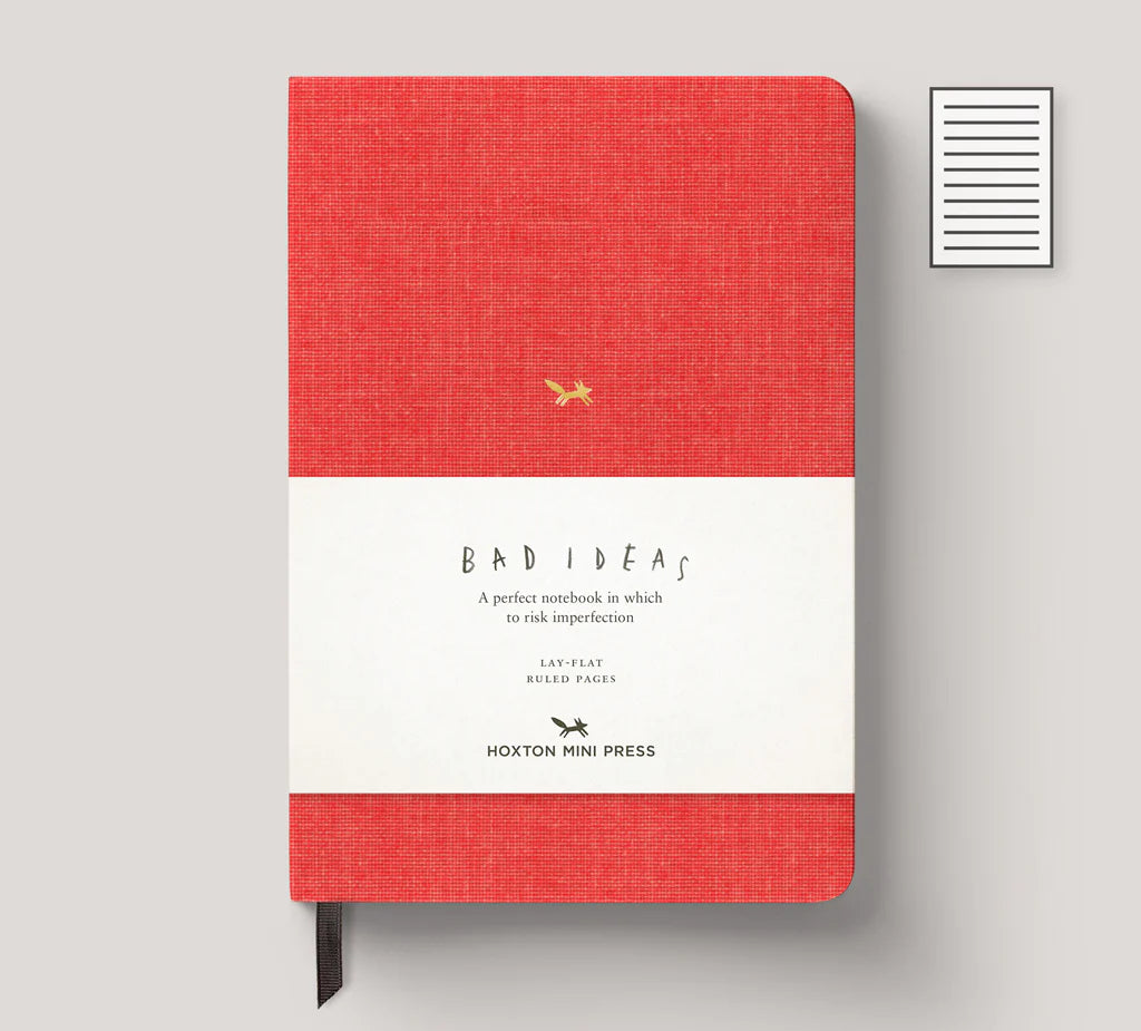 Red A5 Bad Ideas Notebook