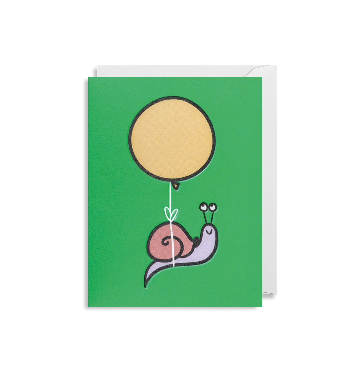 Snail With Birthday Balloon Mini Card