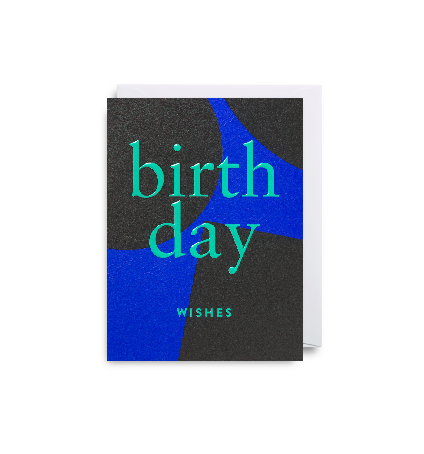 Birthday Wishes Black & Blue Mini Card