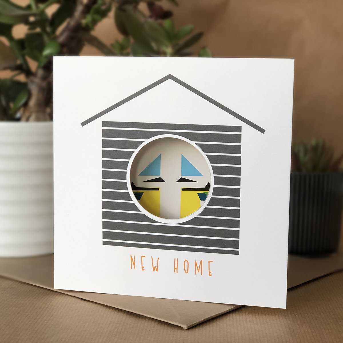 Blue Tits New Home Card