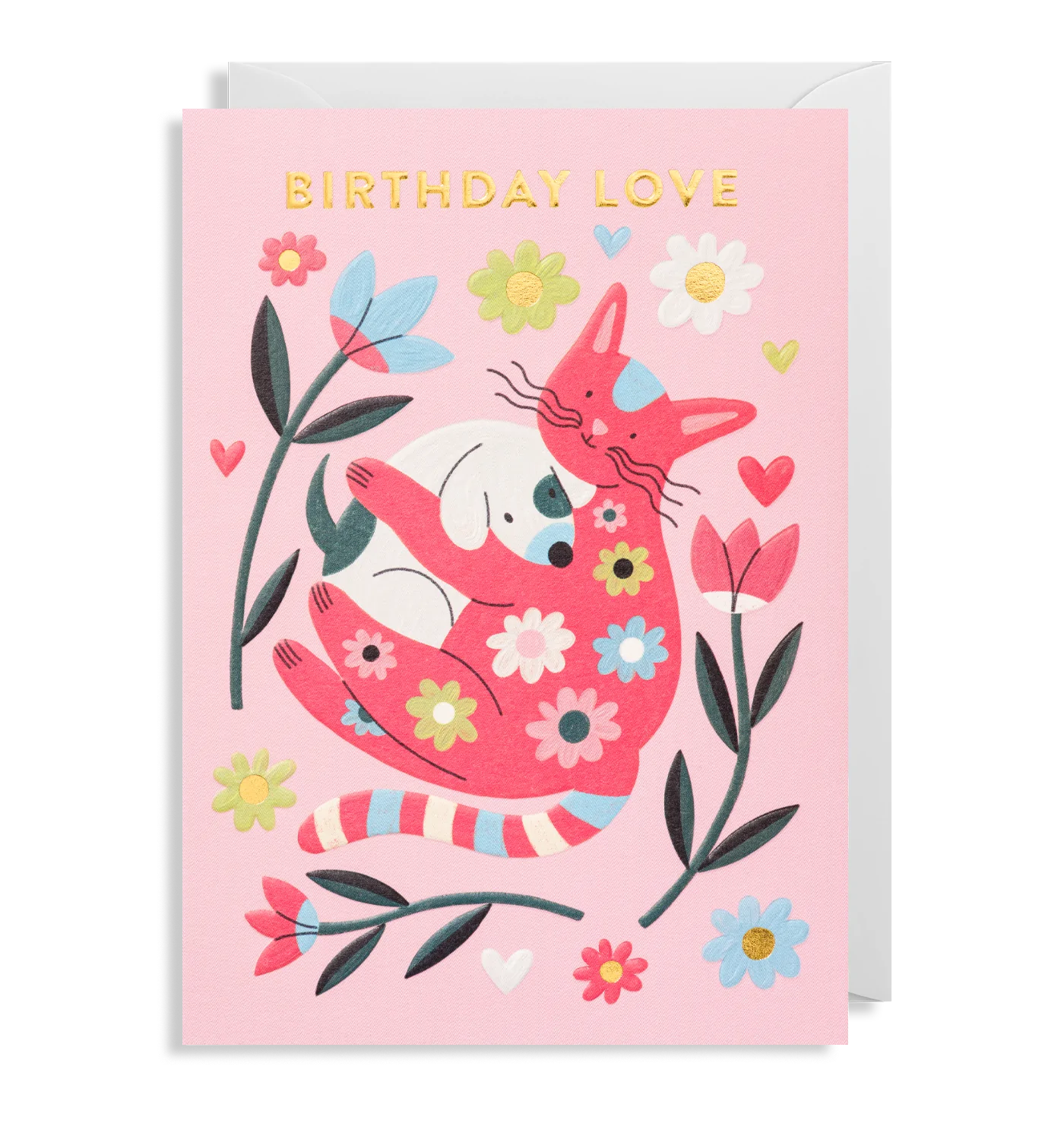 Cat & Dog Birthday Love Card