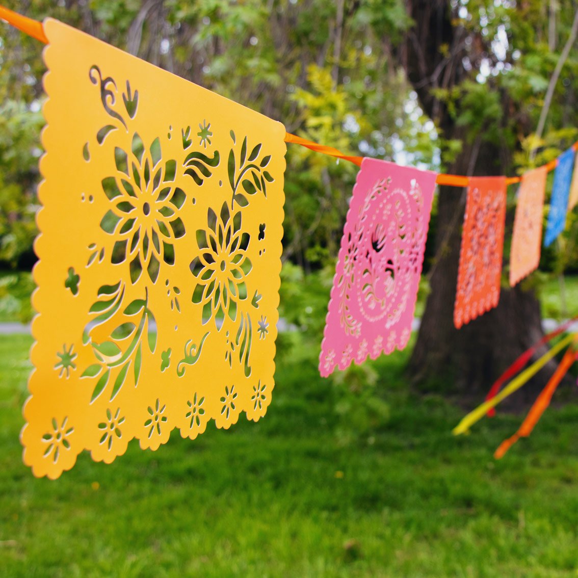 Colourful Mexican Papel Picado Bunting