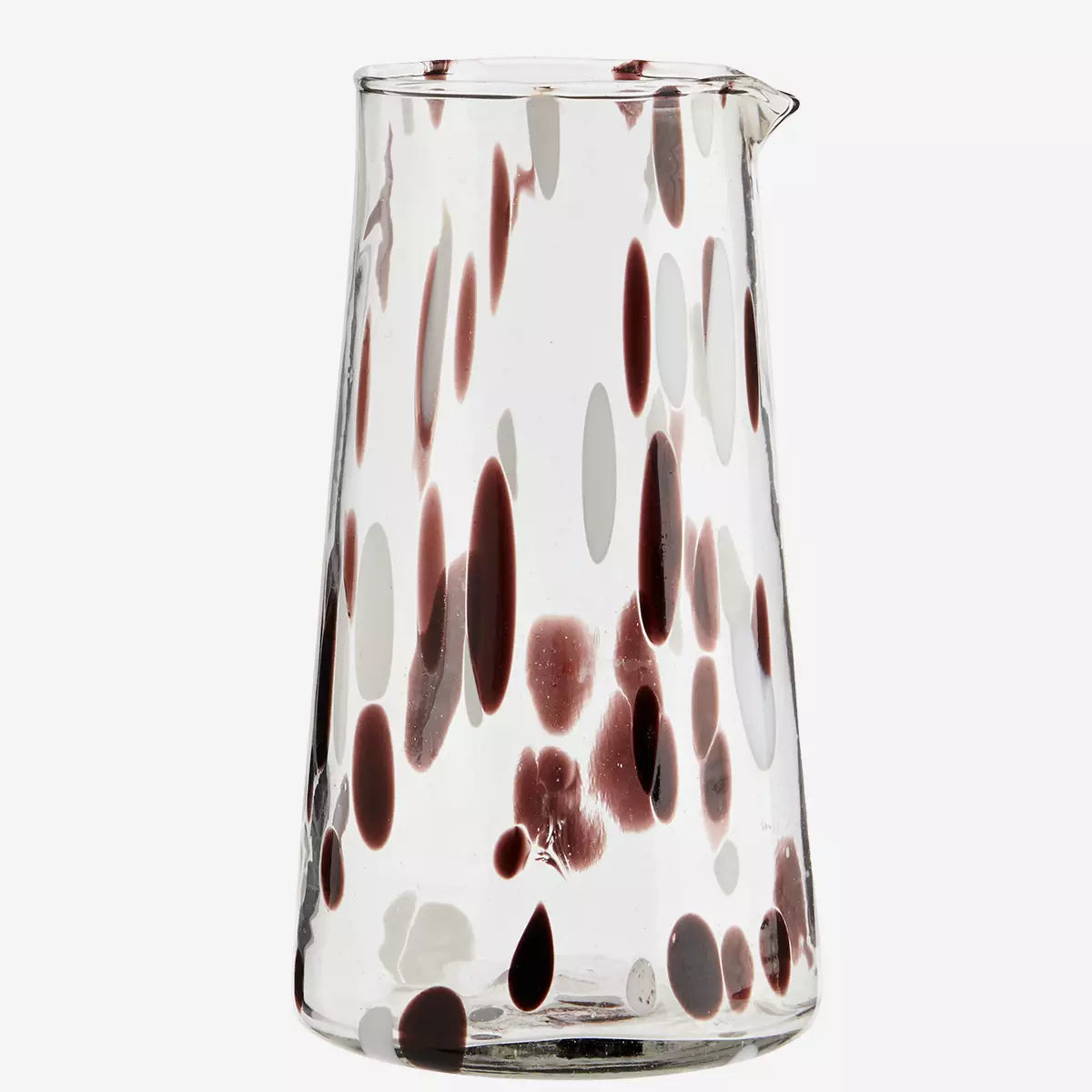 Confetti Glass Jug - Burgundy & White