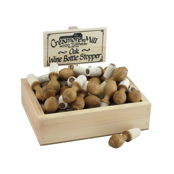 Oak and Cork Wine Bottle Stopper by Creamore Mill Curiouser