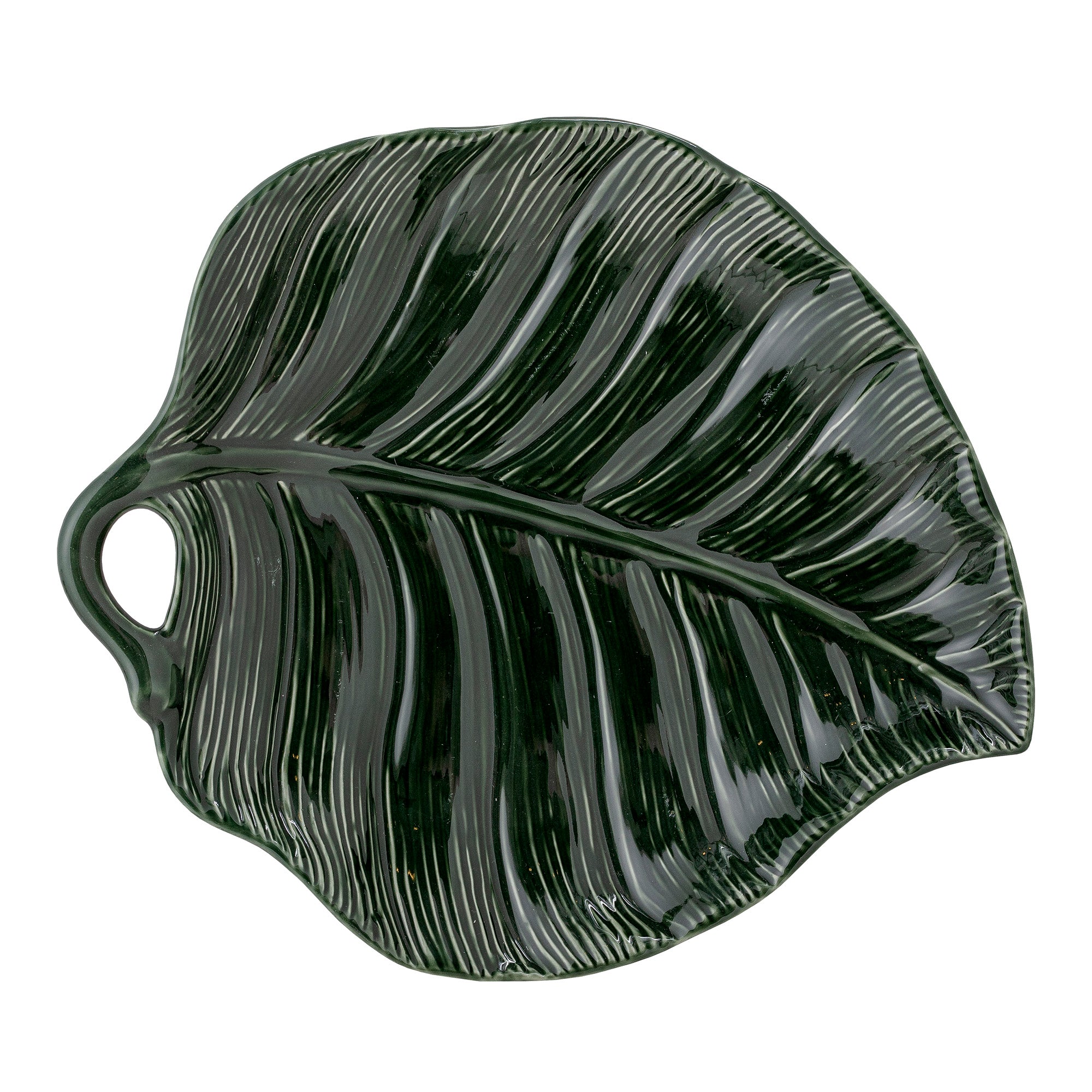 Dark Green Leaf Plate