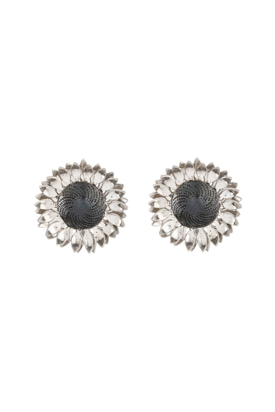Sunflower Stud Earrings in Silver