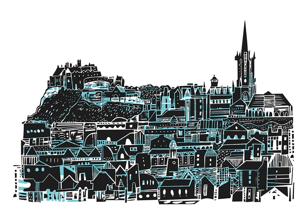 Edinburgh City Tea Towel