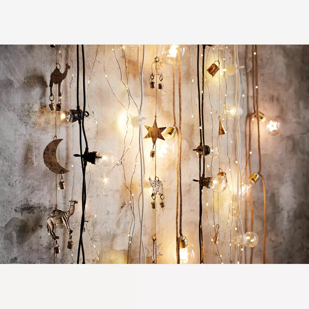 Elephants, Stars & Bells Brass Garland