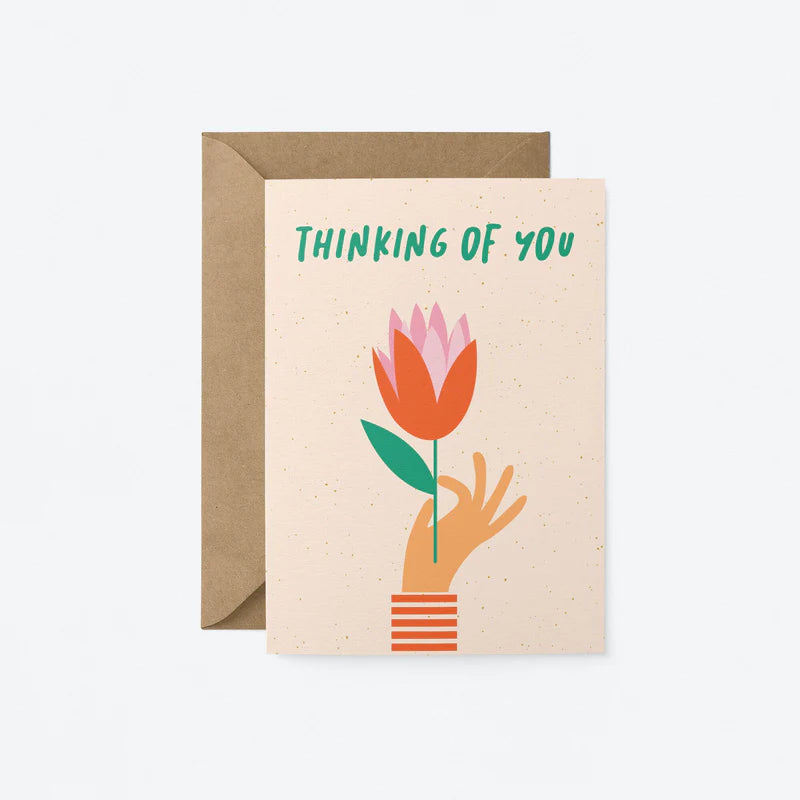 Flower Thinking Of You Sympathy Card