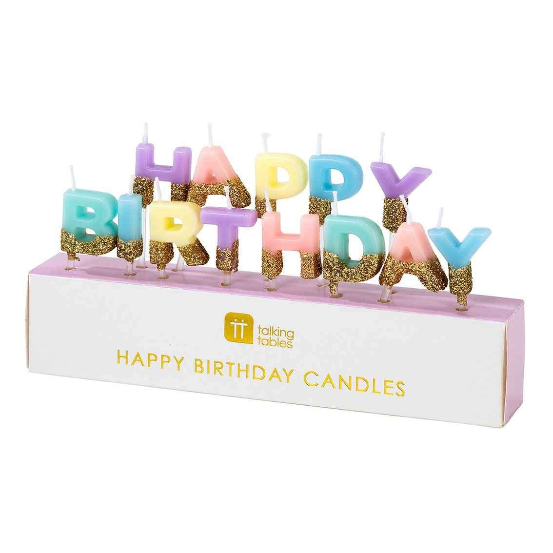Happy Birthday Rainbow Cake Candles