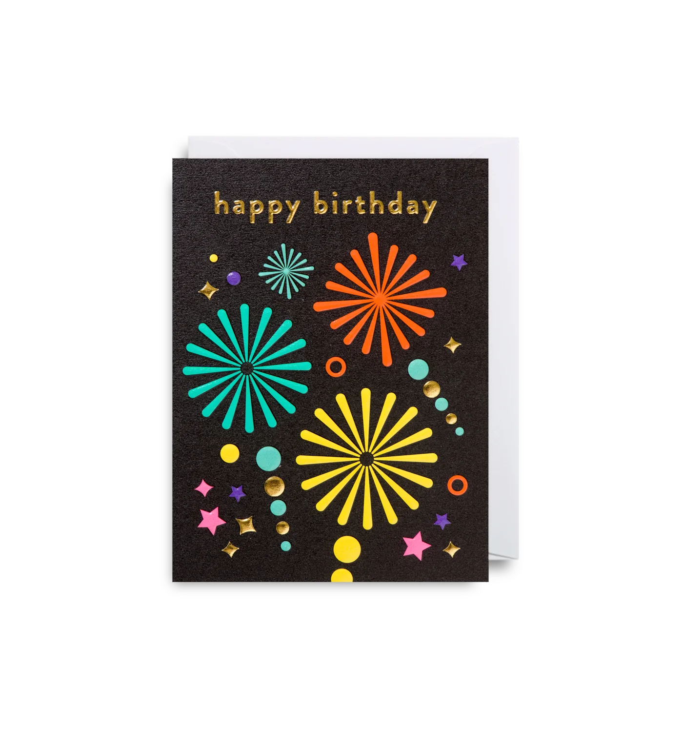 Happy Birthday Fireworks Mini Card