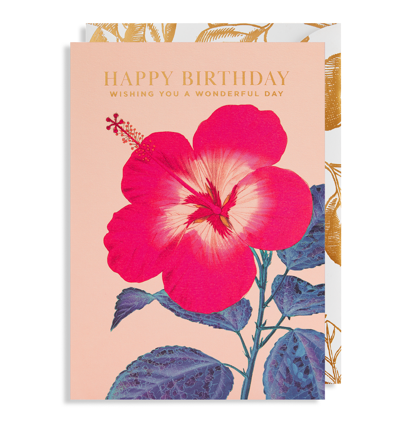 Happy Birthday. Wishing You A Wonderful Day Floral Birthday Card