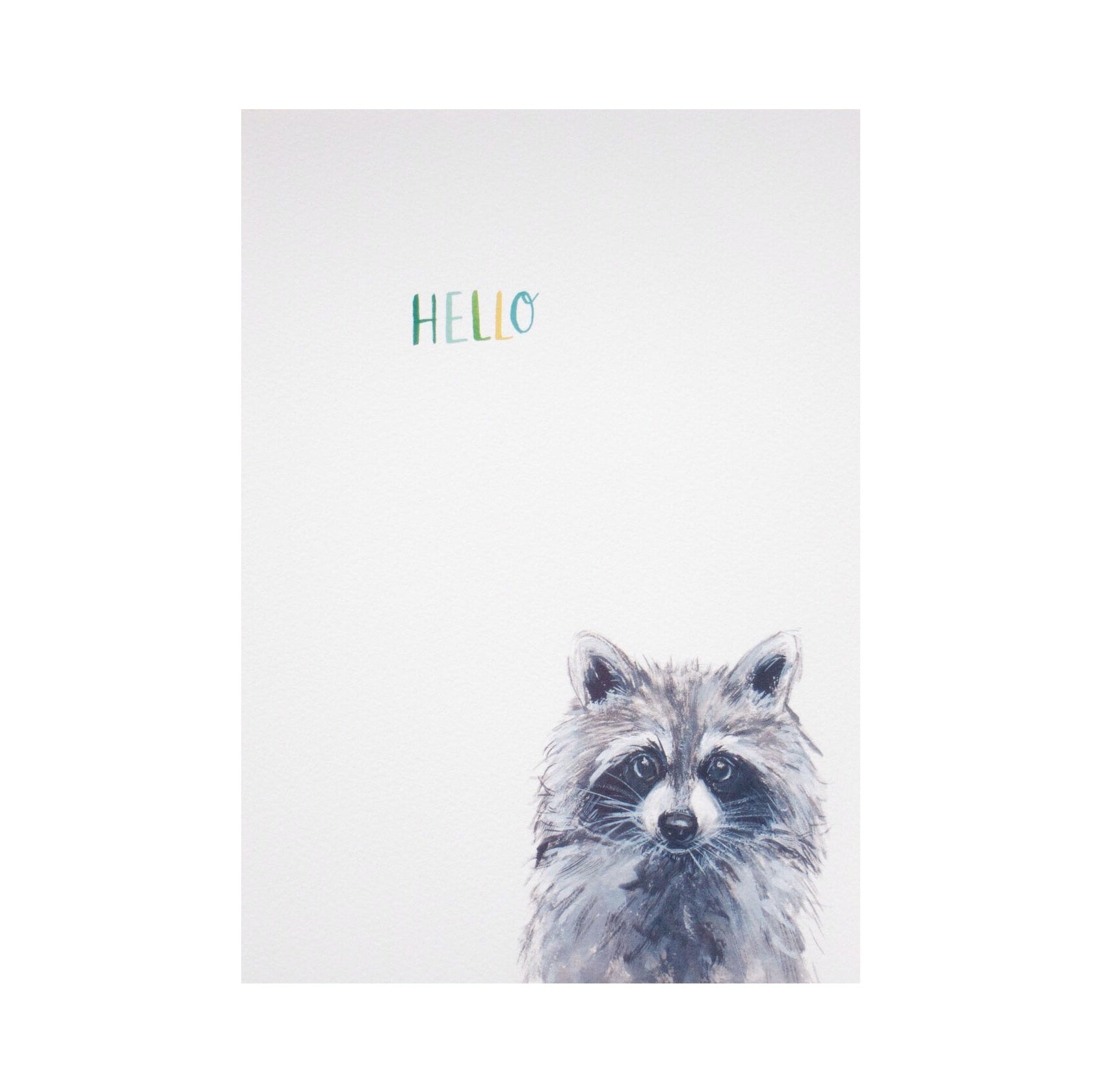 A5 Hello Raccoon Art Print