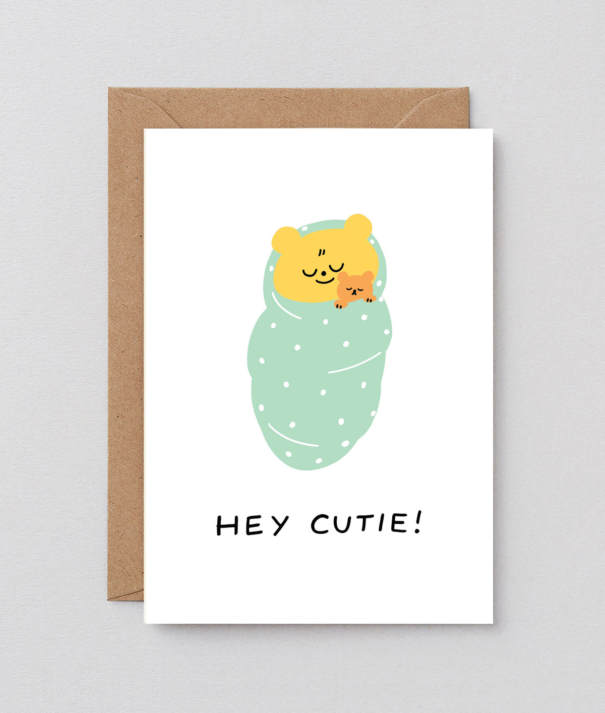 Hey Cutie New Baby Card