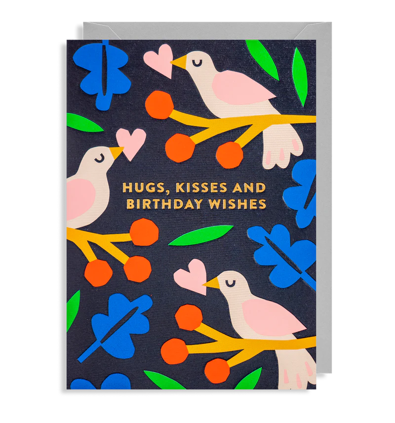 Hugs & Kisses Birthday Card