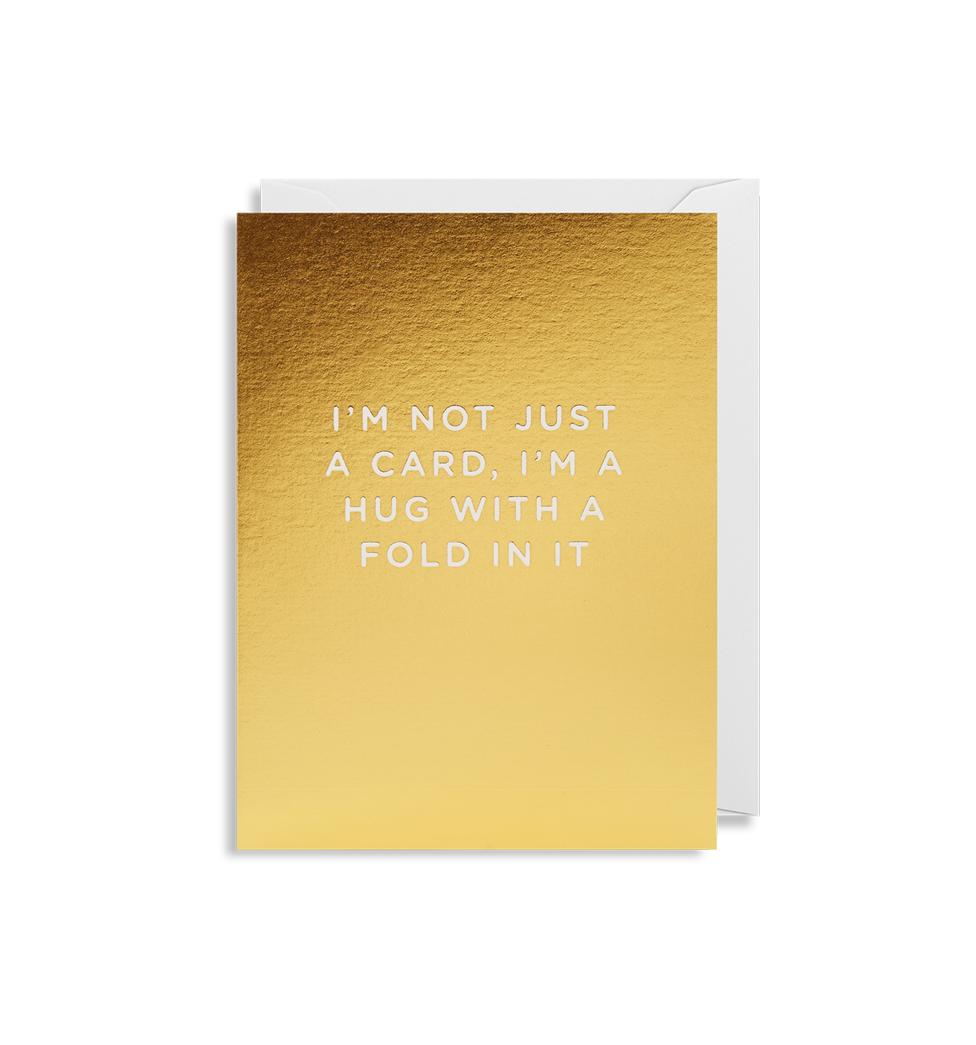 Gold Hug With A Fold Card