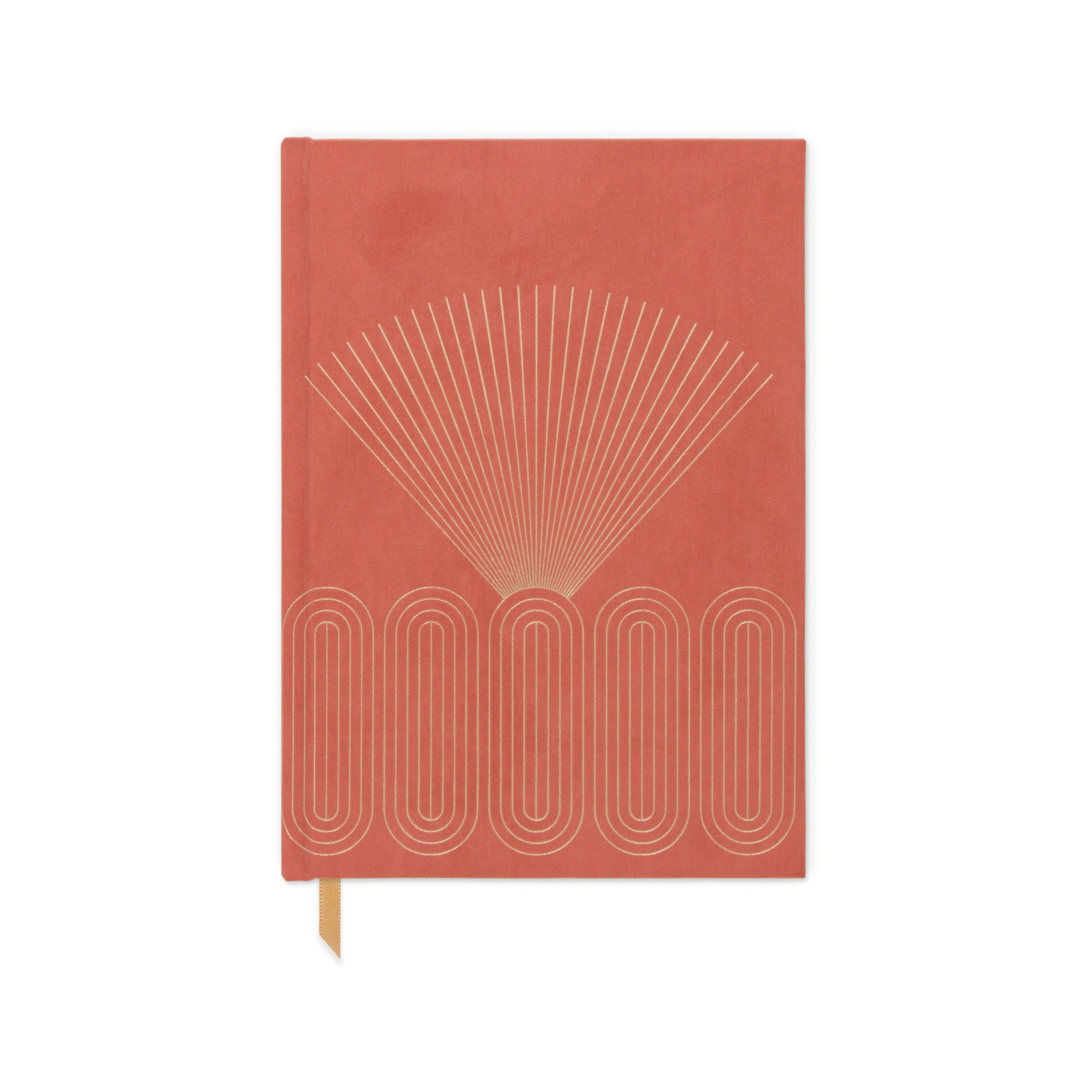Radiant Rays Terracotta Suede Cloth Journal