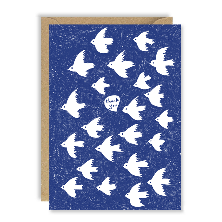 Flock Of Birds Thank You Card