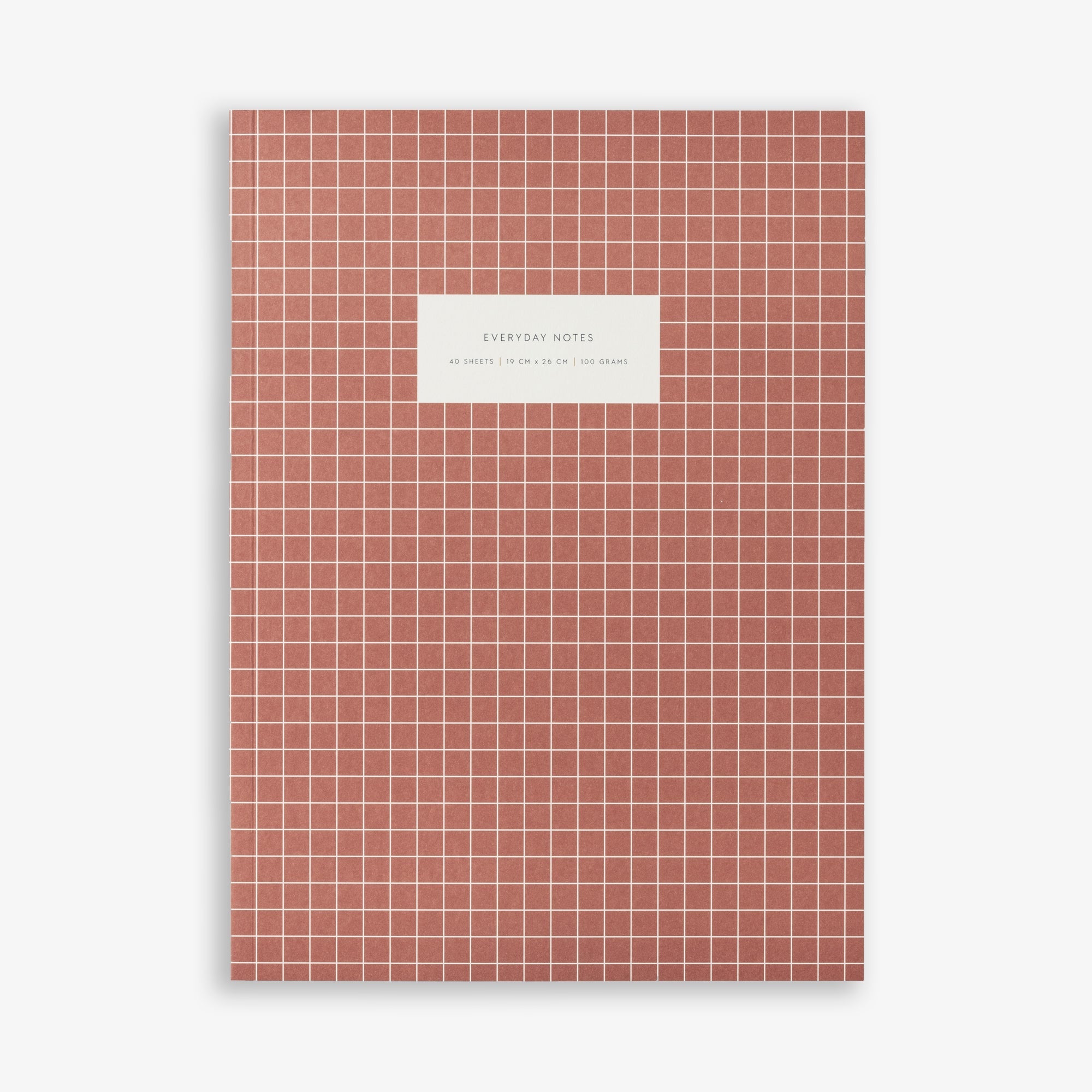 Check Brick Red Notebook