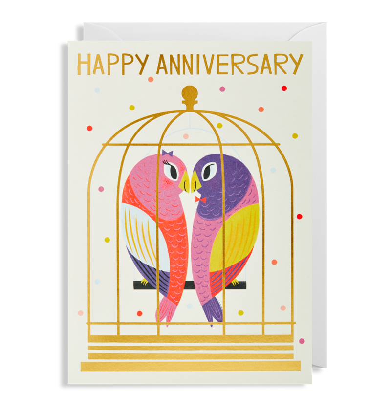 Love Birds Anniversary Card