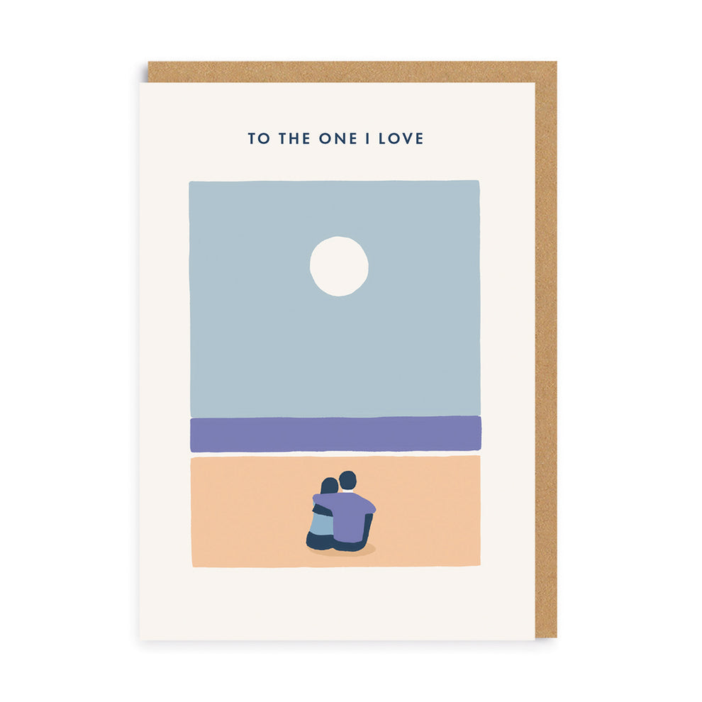 To The One I Love Beach Couple Card