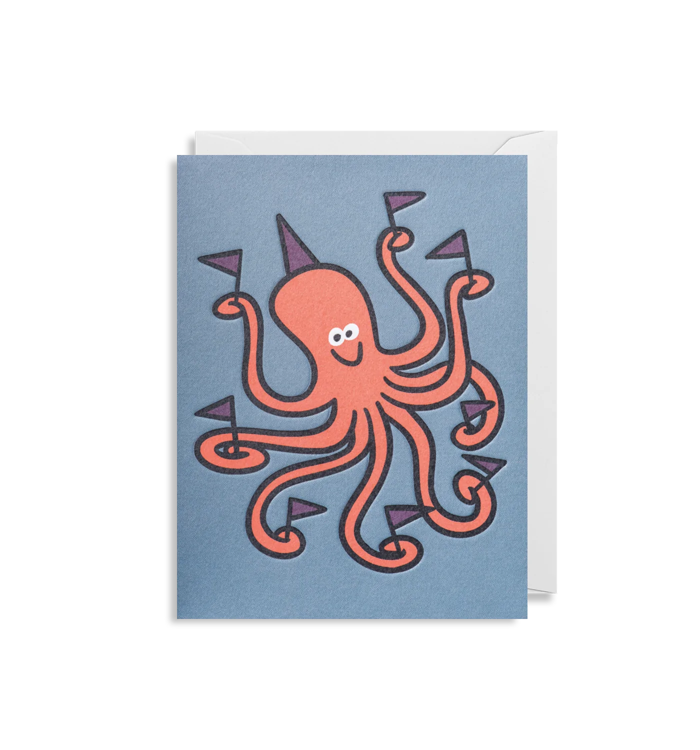 Octopus With Flags Mini Card
