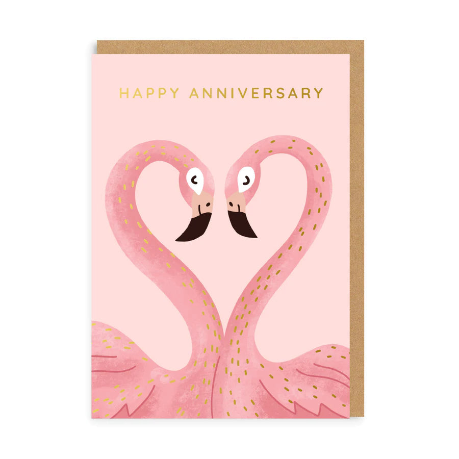 Flamingos Anniversary Card