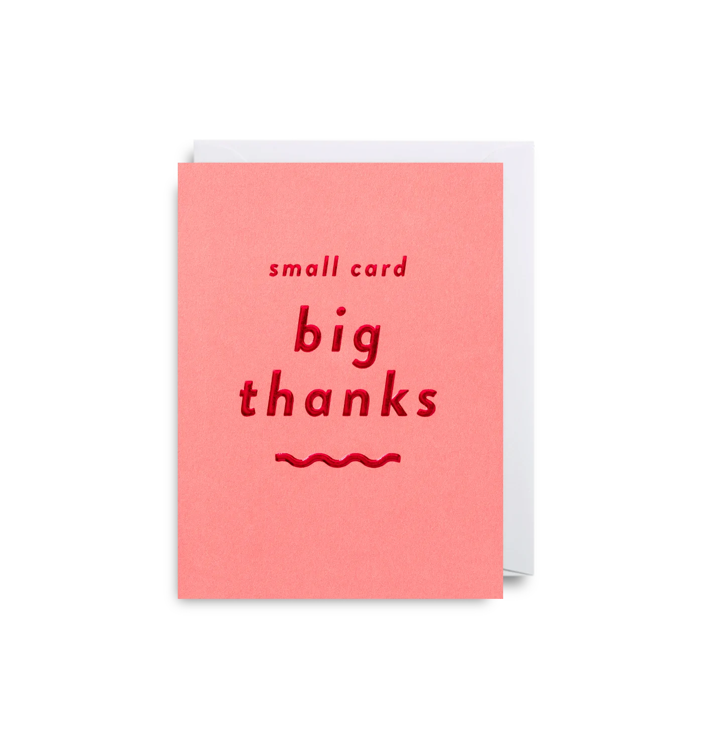 Orange Small Card Big Thanks Mini Card