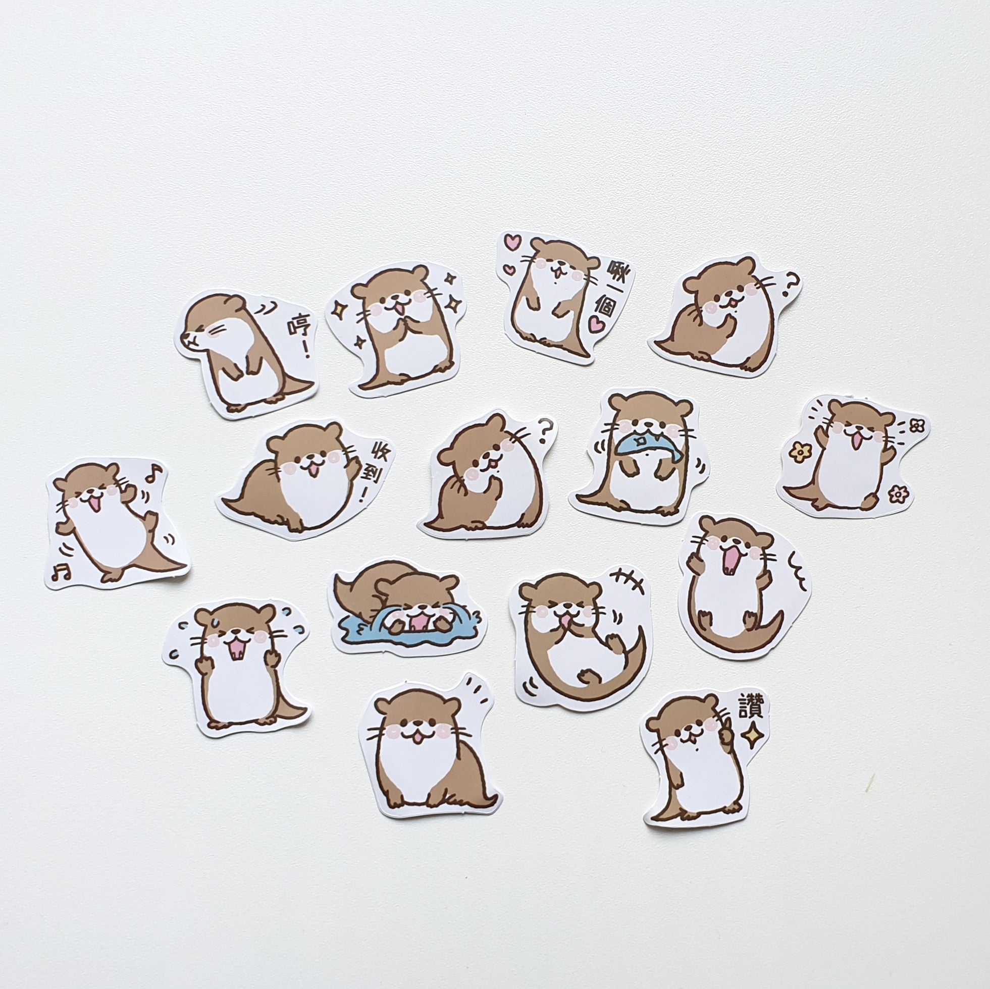 Kawaii Otter Sticker Set