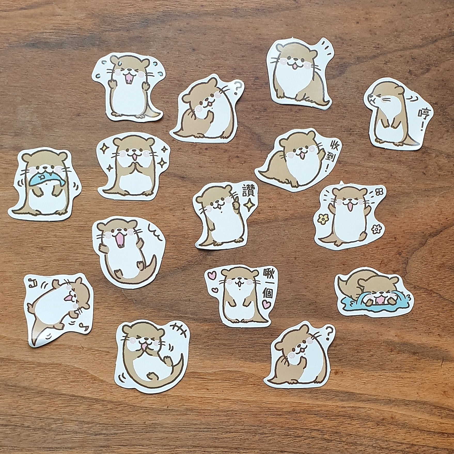 Kawaii Otter Sticker Set